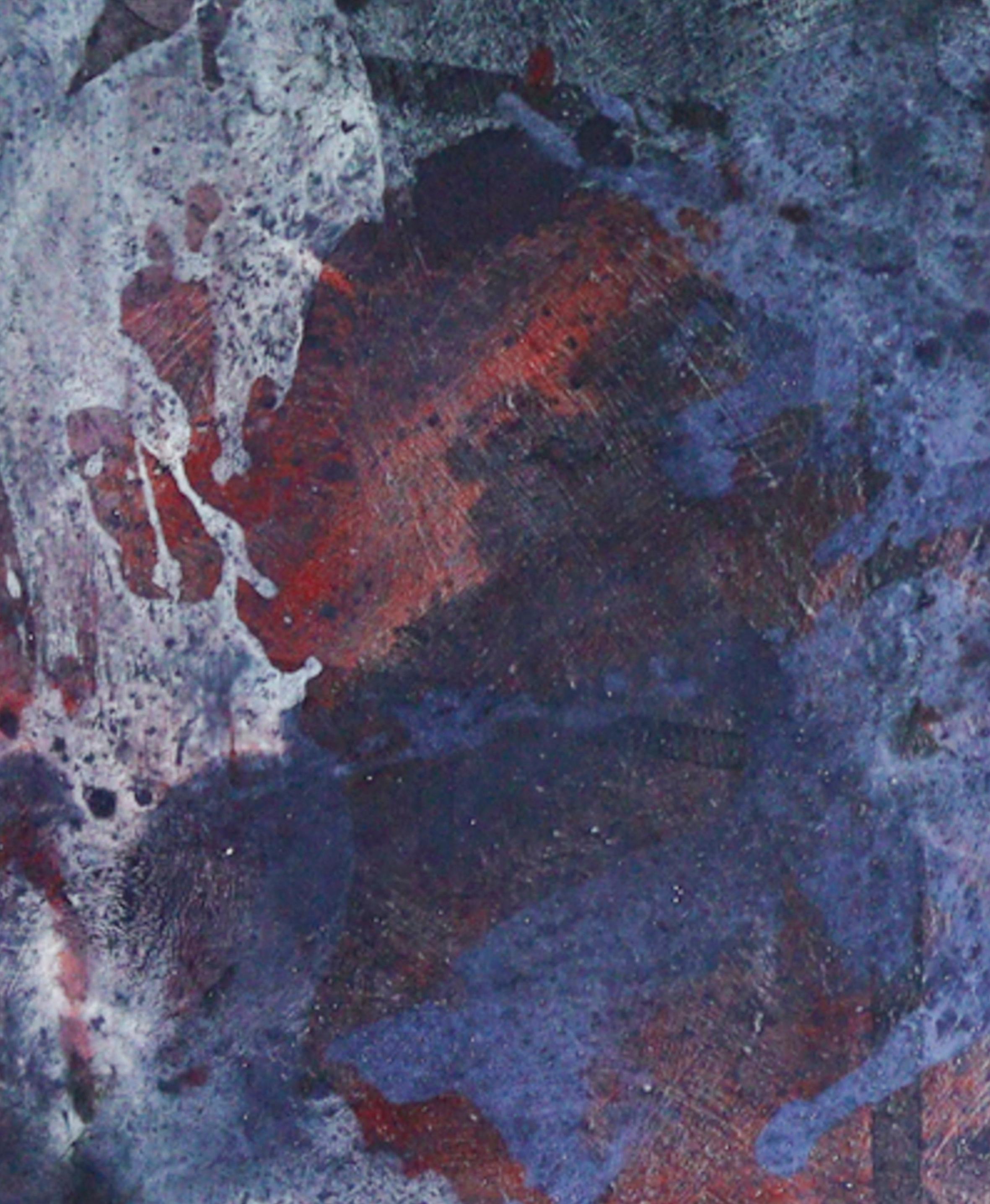 In the Space Before Time, großes abstraktes Gemälde aus Wachs und Eitempera (Abstrakter Expressionismus), Painting, von Sara Freeman