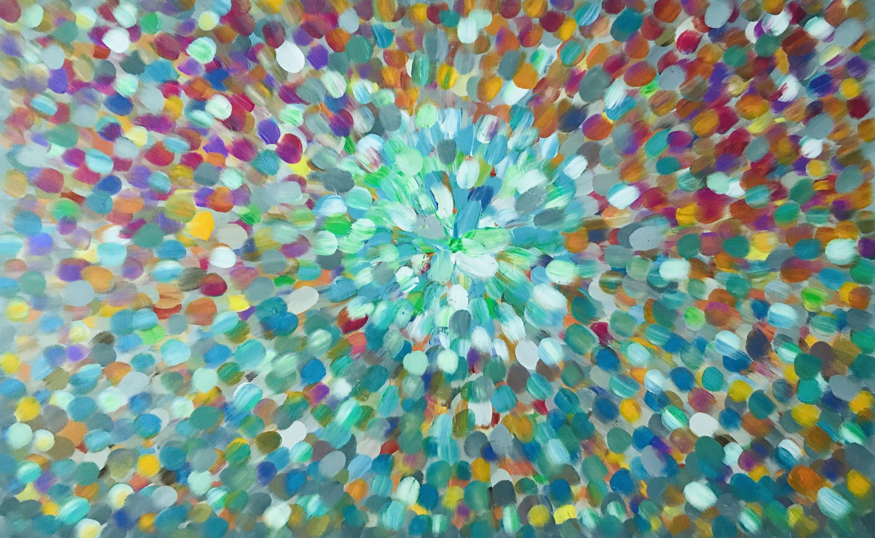 Abstract Painting Sara Gardner - Peinture - « Bursting », acrylique sur toile