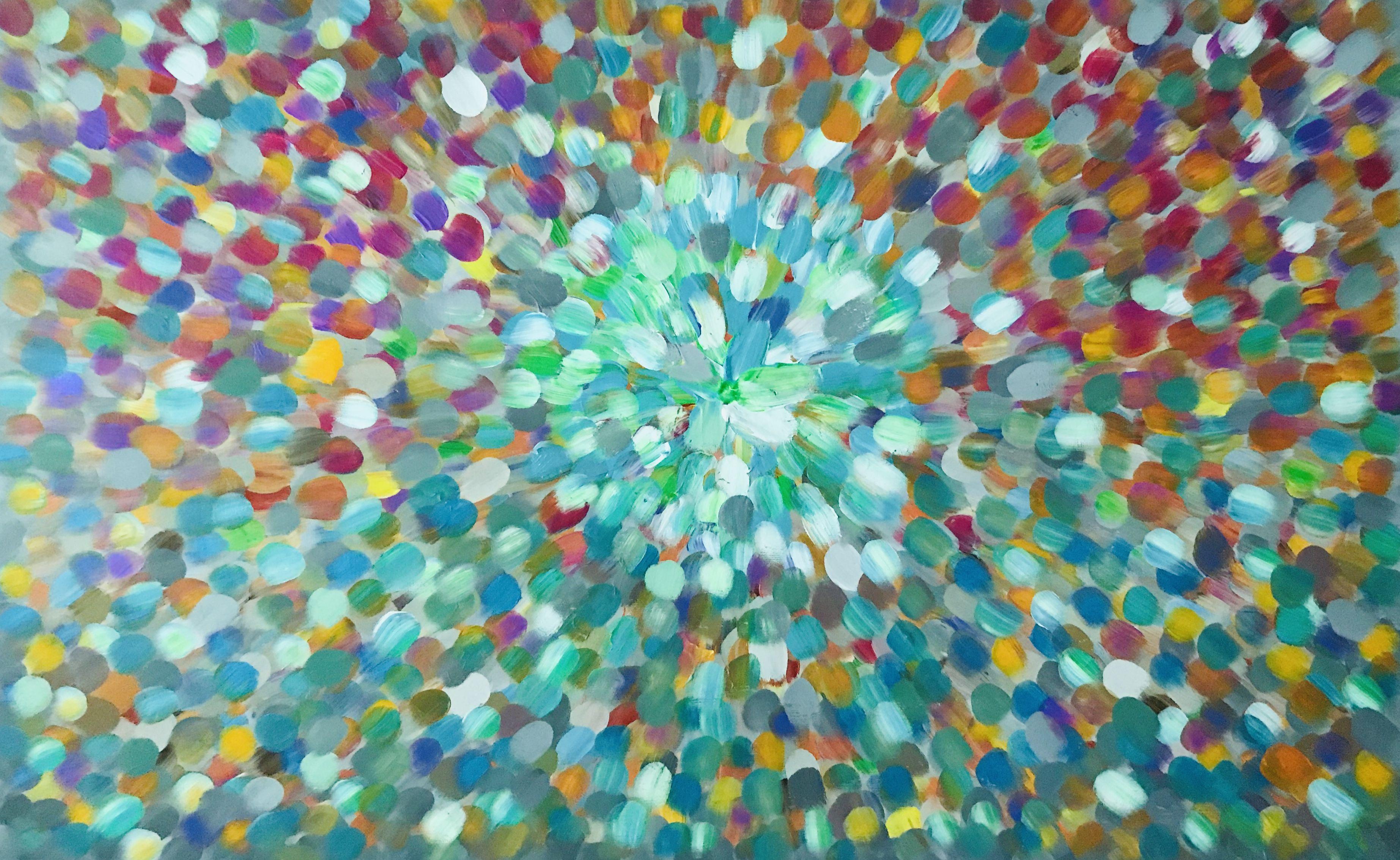 Abstract Painting de Sara Gardner - Estallido, Pintura, Acrílico sobre lienzo
