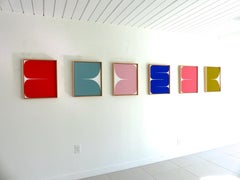 New Alphabet (Aqua Velva), Contemporary, Abstract, Color- Blocking, Painting