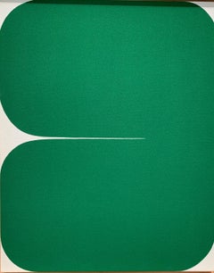 "New Alphabet (Bud), Contemporary, Abstract, Green, Painting"