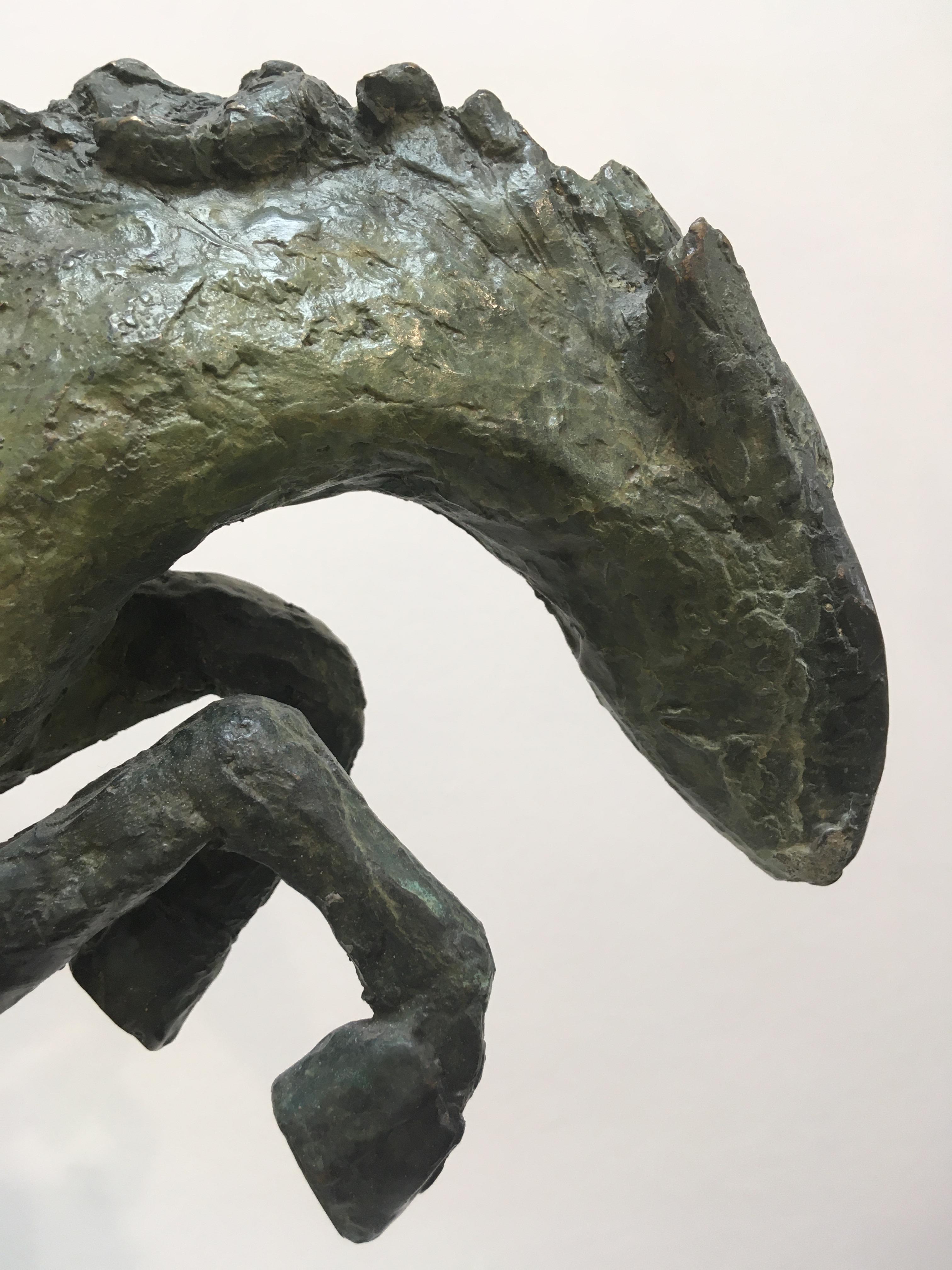Ad Astra - contemporary figurative animal horse jockey bronze sculpture  For Sale 1