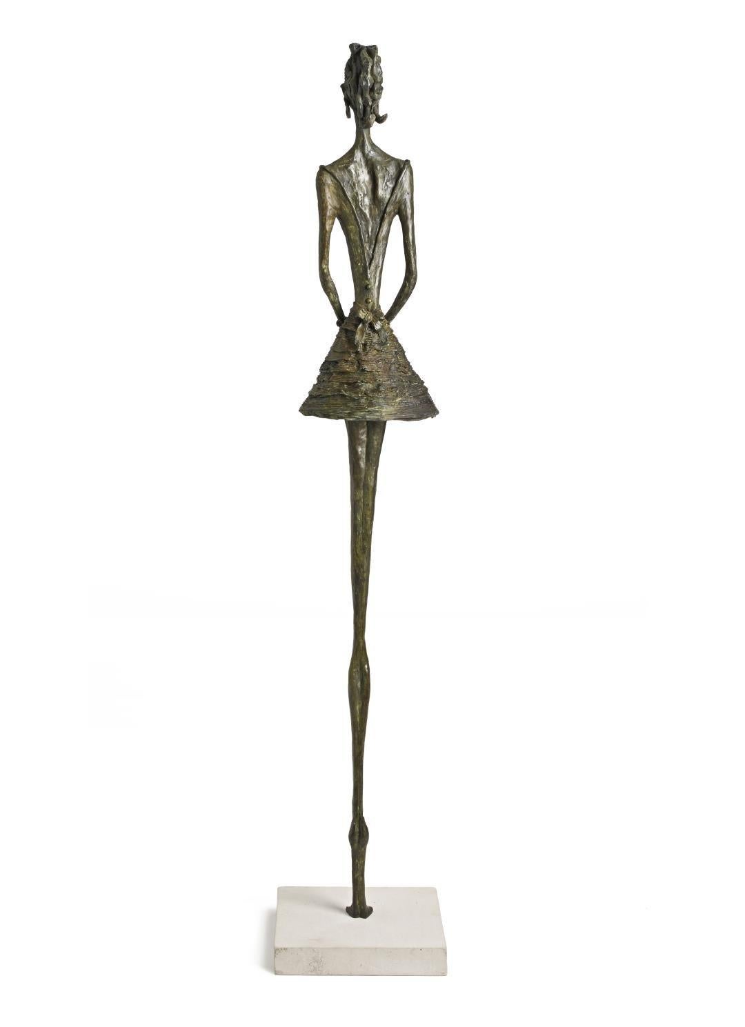Daiquiri - slim figurative bronze statue - Sculpture by Sara Ingleby-Mackenzie