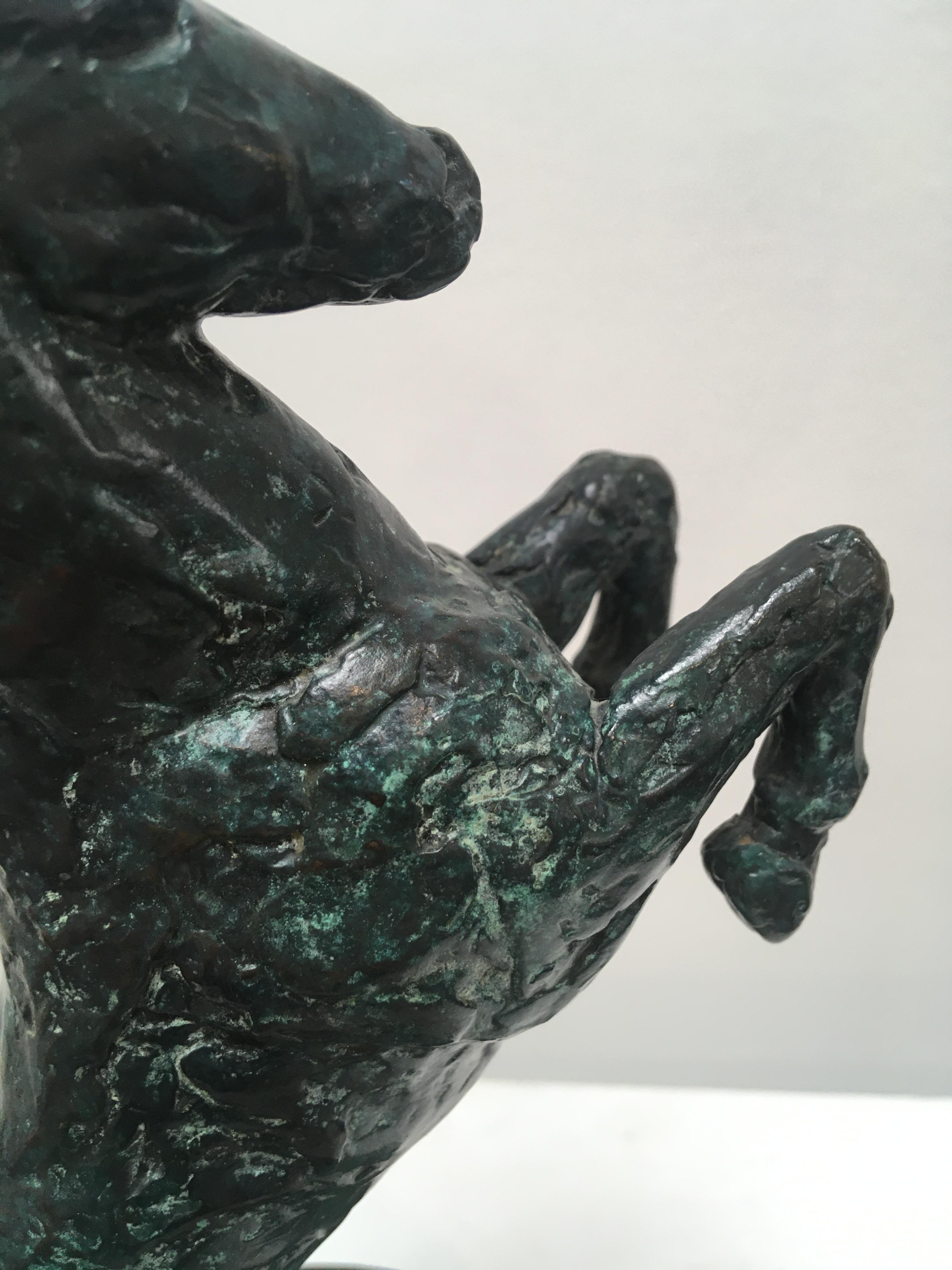 Drum Horse - contemporary animal horse drum bronze sculpture  For Sale 2