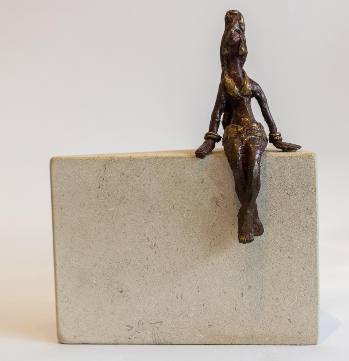 Margarita Time - figurative bronze statue - Sculpture by Sara Ingleby-Mackenzie