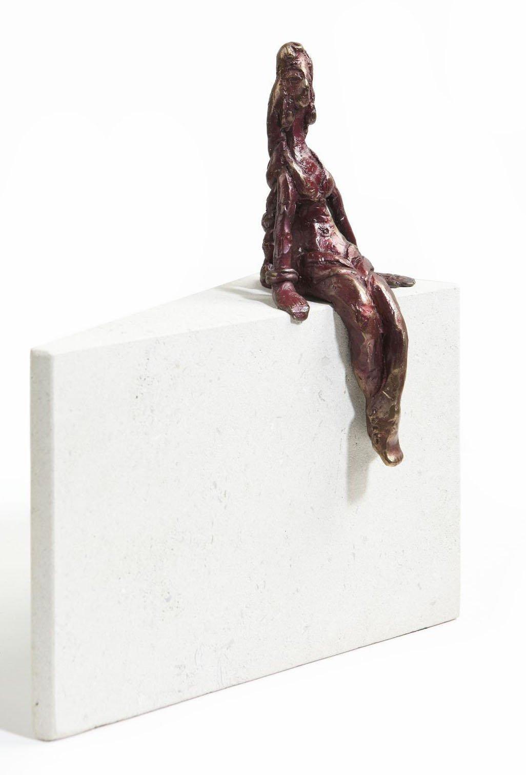 Sara Ingleby-Mackenzie Figurative Sculpture - Margarita Time - figurative bronze statue