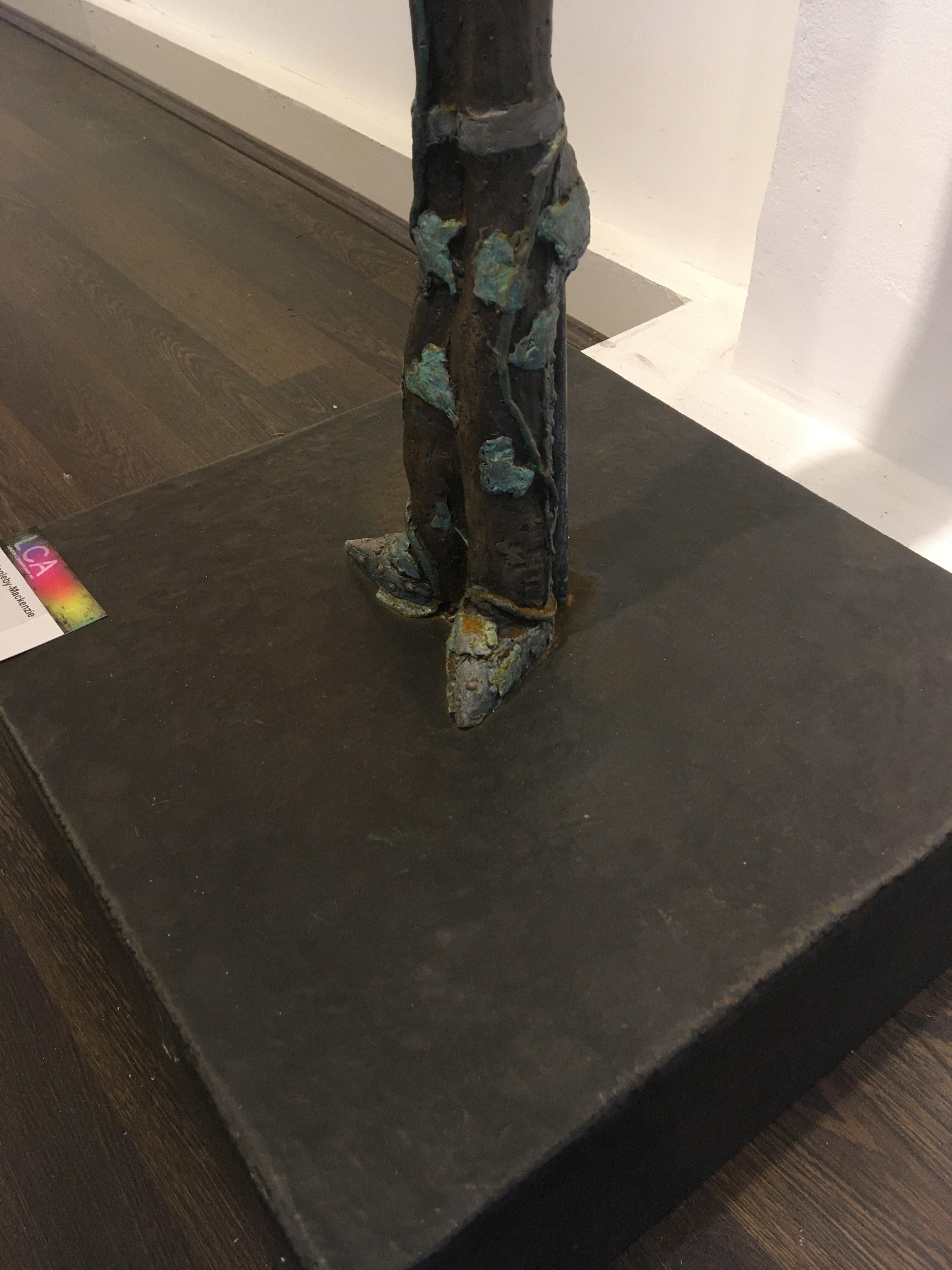 Poison Ivy - contemporary sculpture bronze resin tall standing woman figure For Sale 2