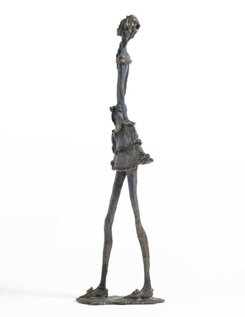 Summertime - slim figurative bronze statue - Sculpture by Sara Ingleby-Mackenzie