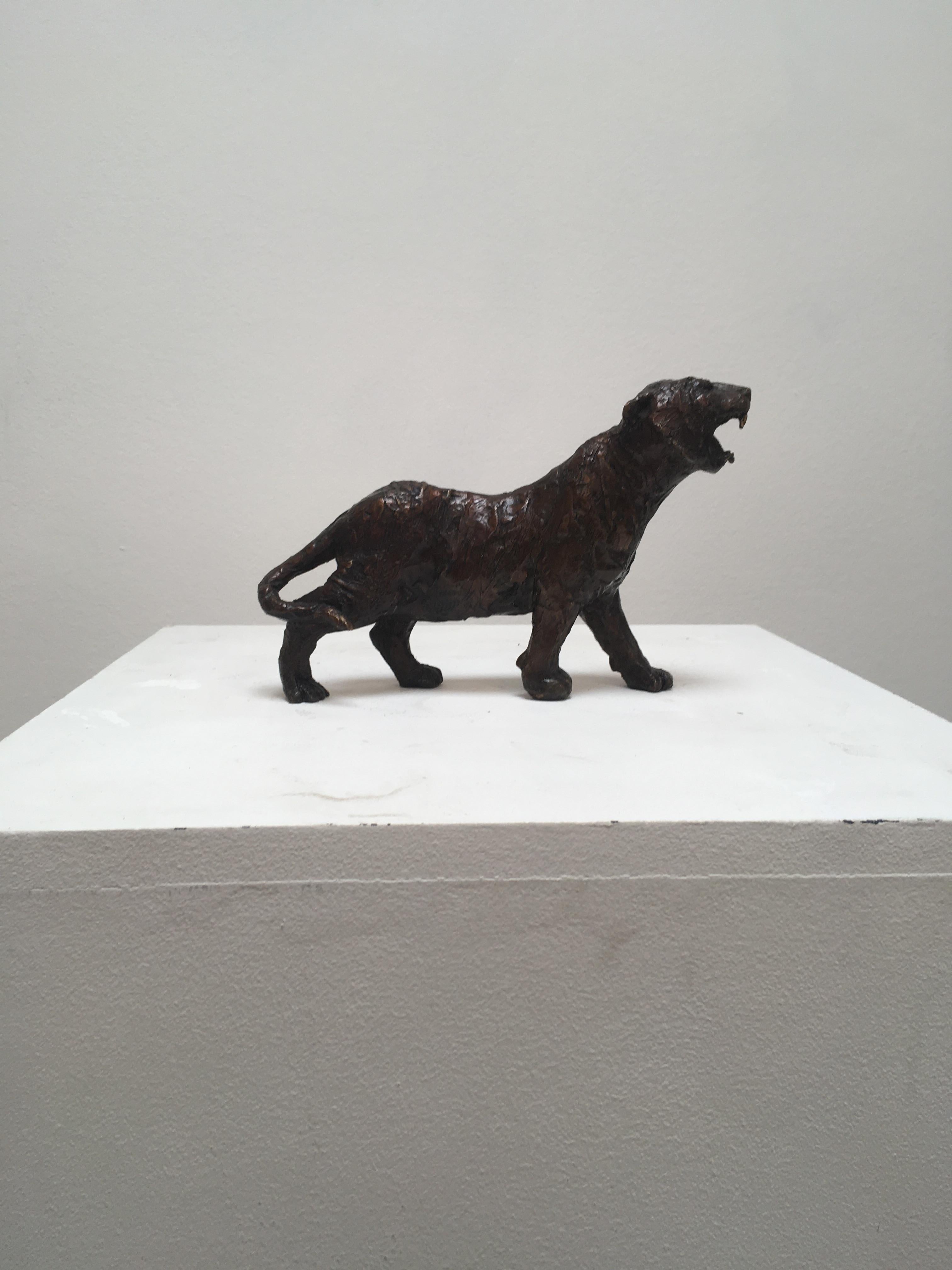 Tiger Tiger - contemporary animal tiger bronze sculpture  For Sale 2