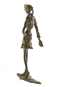 Walk in the Park - slim figurative bronze statue