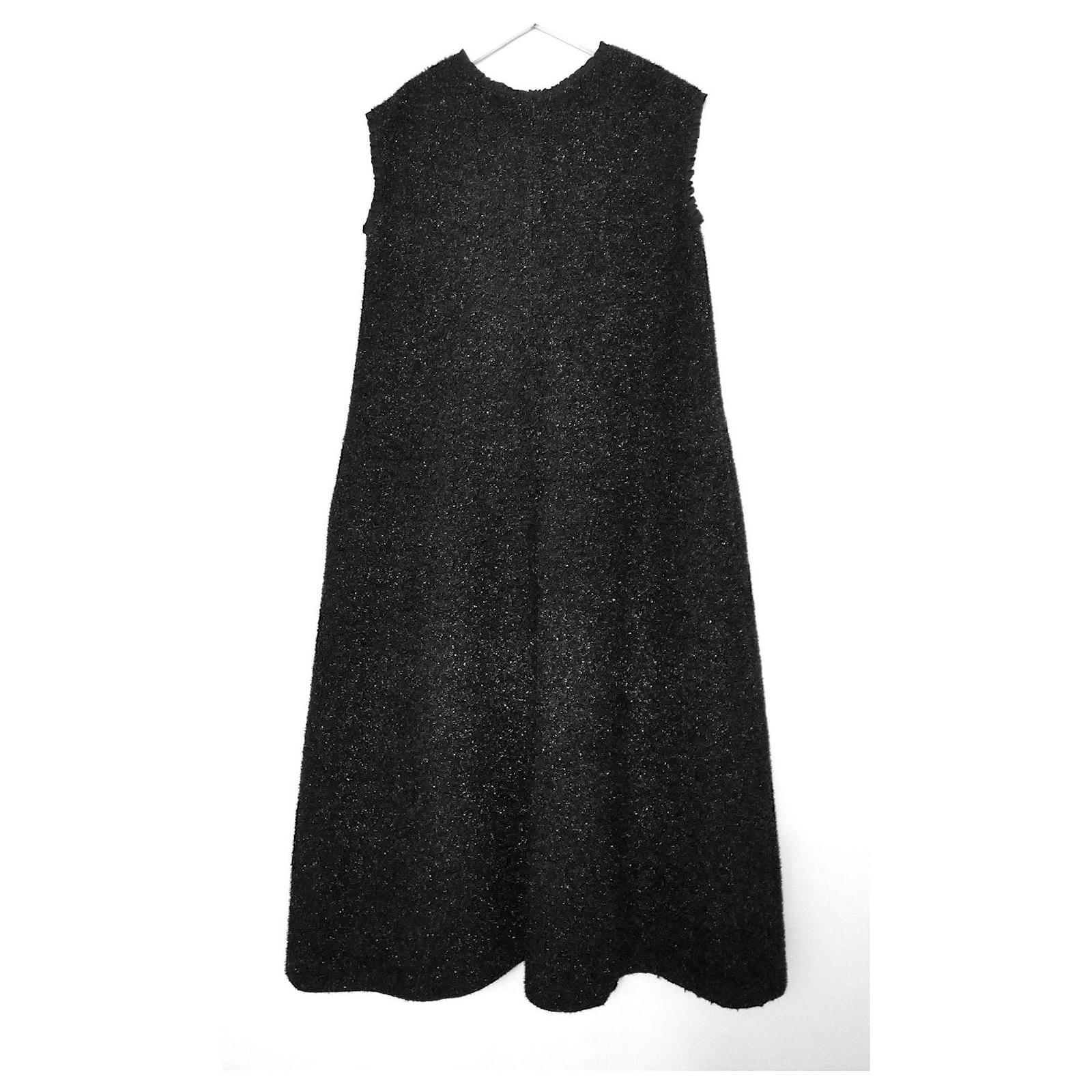 Sara Lanzi - Maxi abito in lurex nero in vendita 1