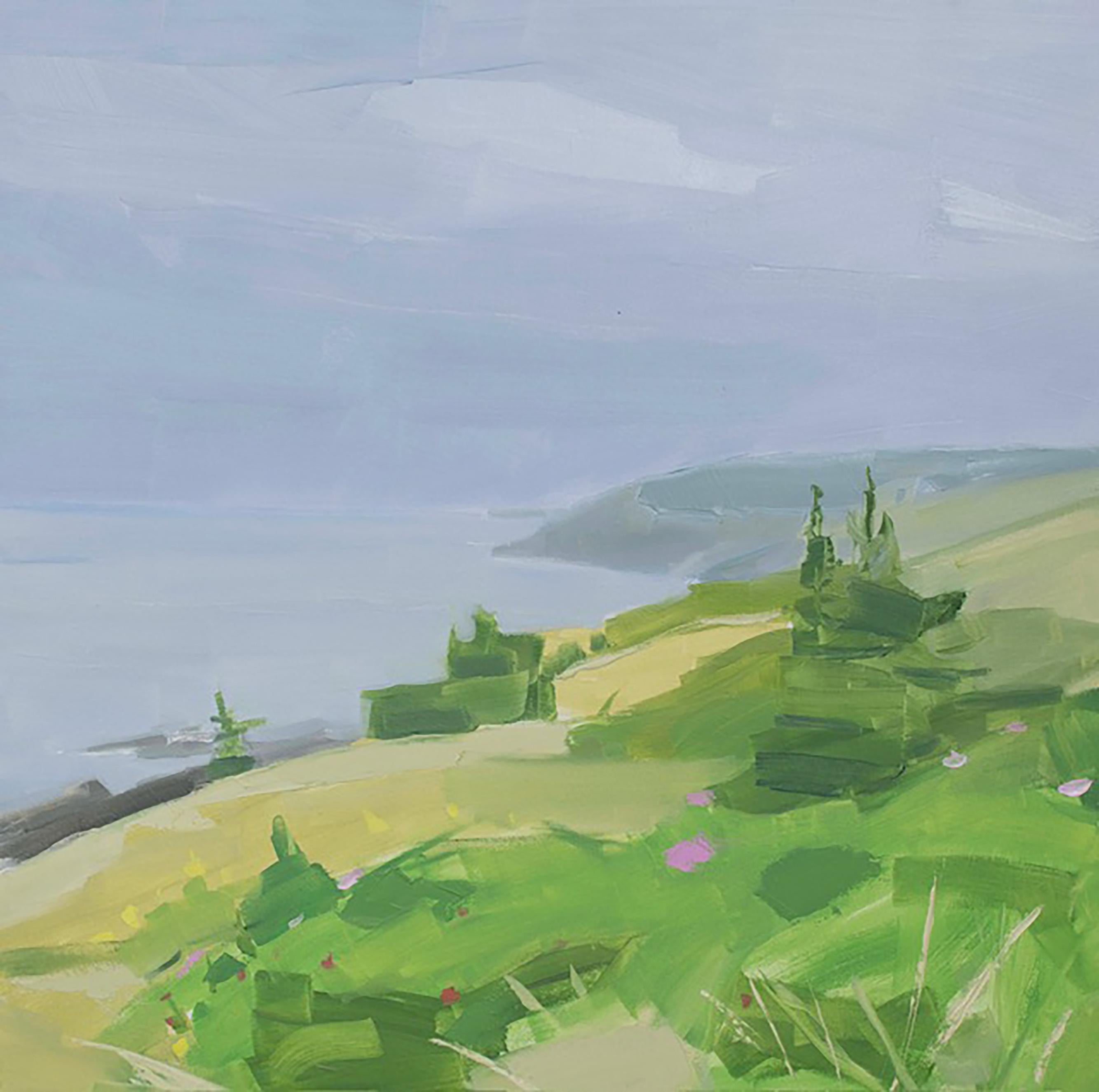 Landscape Painting di Sara MacCulloch - "Pouch cove fog" 2025 oil on canvas