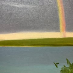 Sara MacCulloch "Rainbow disappearing" 2025 huile sur toile