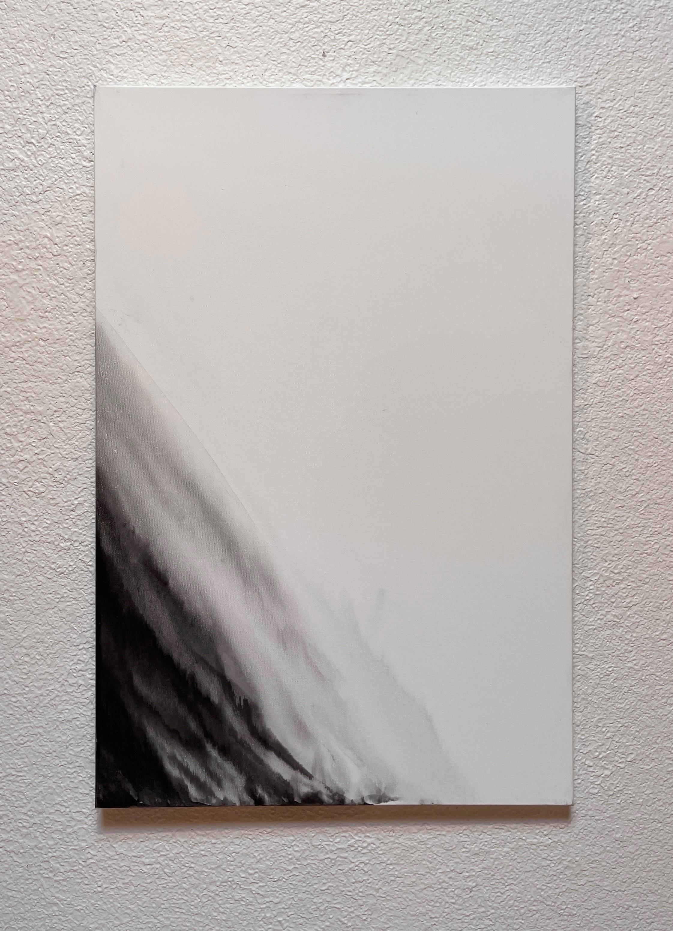 „Fog Rising“ von Sara Melzer, Abstraktes Schwarz-Weiß-Abstraktes im Angebot 1
