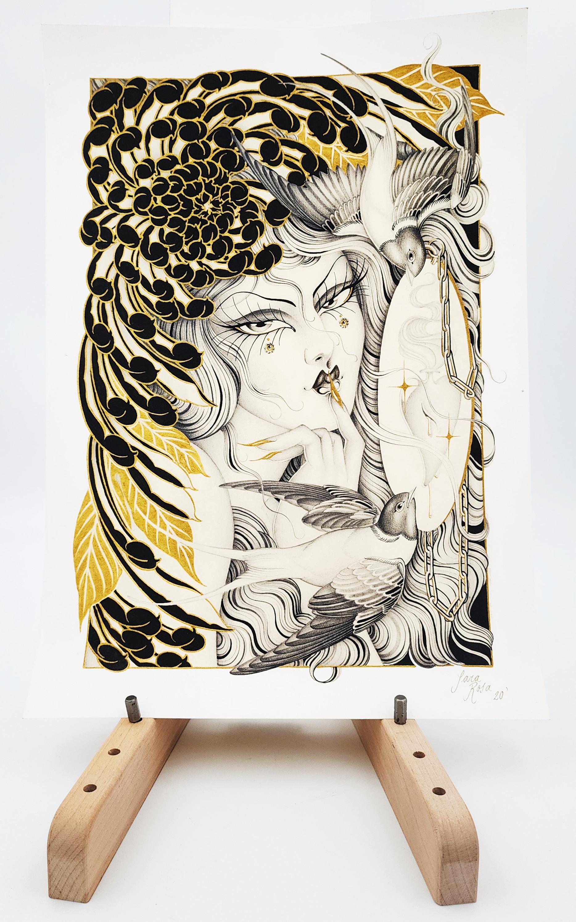 Female Portrait (~60% OFF LIST PRICE - LIMITED TIME ONLY) - Modern Print by Sara Rosa Corazon