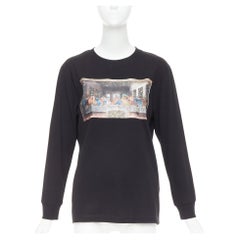 SARA SHAKEEL X BROWNS black cotton The Last Supper crystal dusted top S