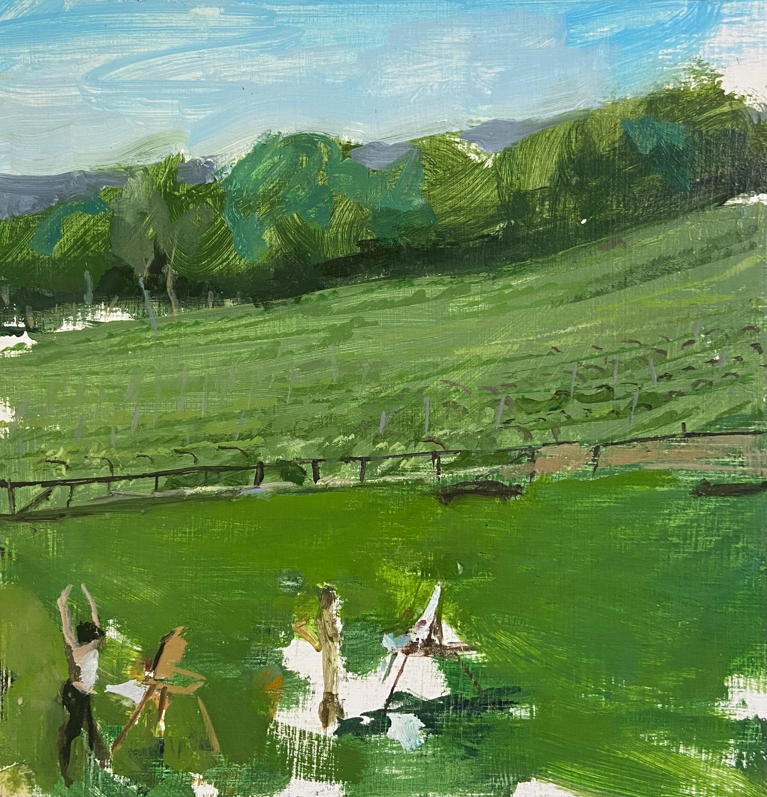 Abstract Painting di Sara Sisun - Pittore in un campo, pittura ad olio astratta