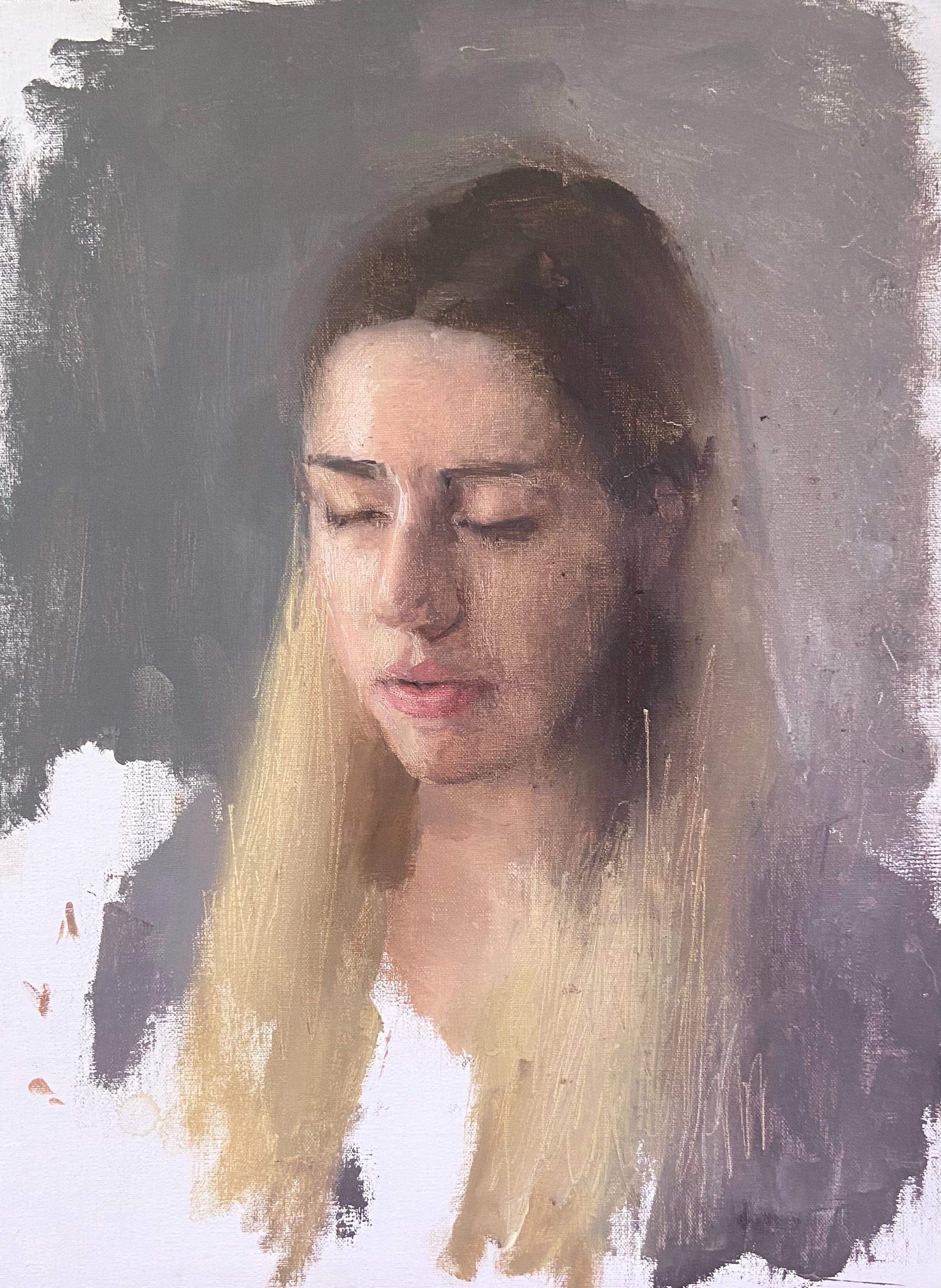 Ritratto di Sophie, pittura a olio