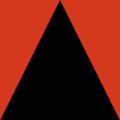 Sara Walton – Minimalistisches abstraktes Gemälde „Marlboro“  Rot Schwarz 