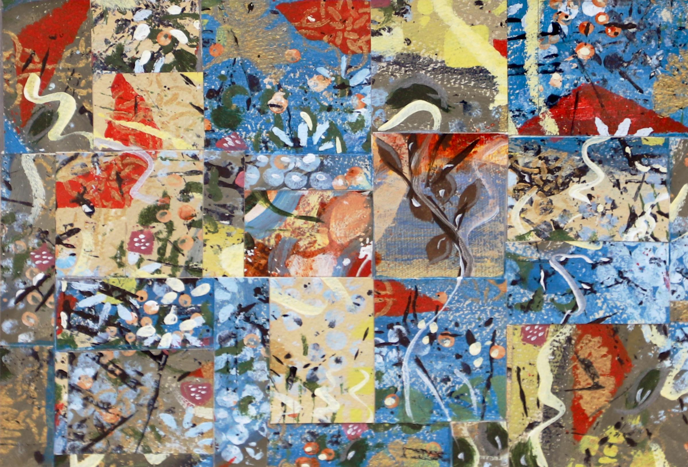 Lakeside Tapestry - Abstract Mixed Media Art by Sara Ware Howsam