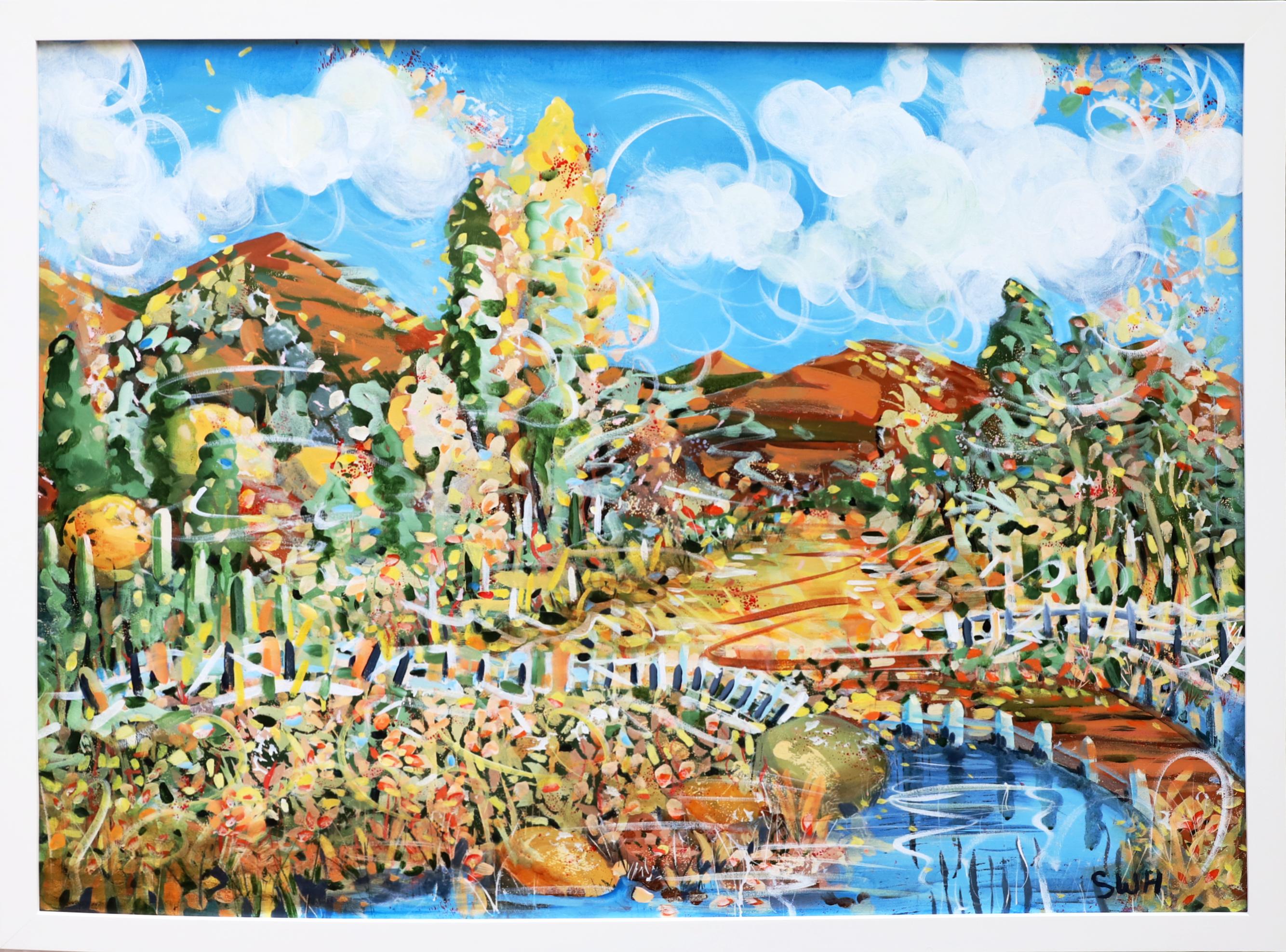 Summer Picnic Path - Mixed Media Art by Sara Ware Howsam