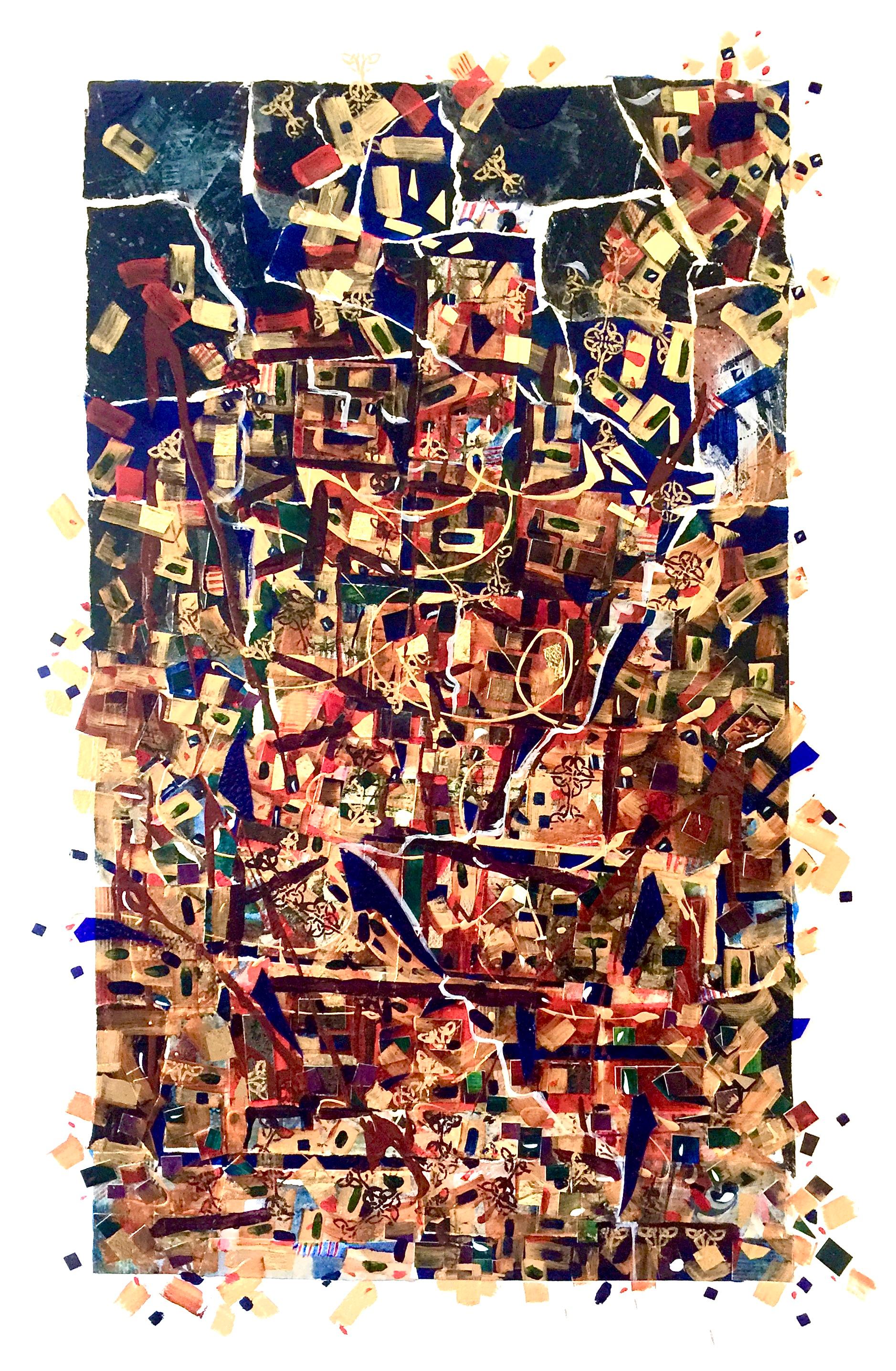 Tower of Babel - Abstract Painting by Sara Ware Howsam