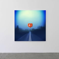 "0 Followers" - digital print, LED light-box