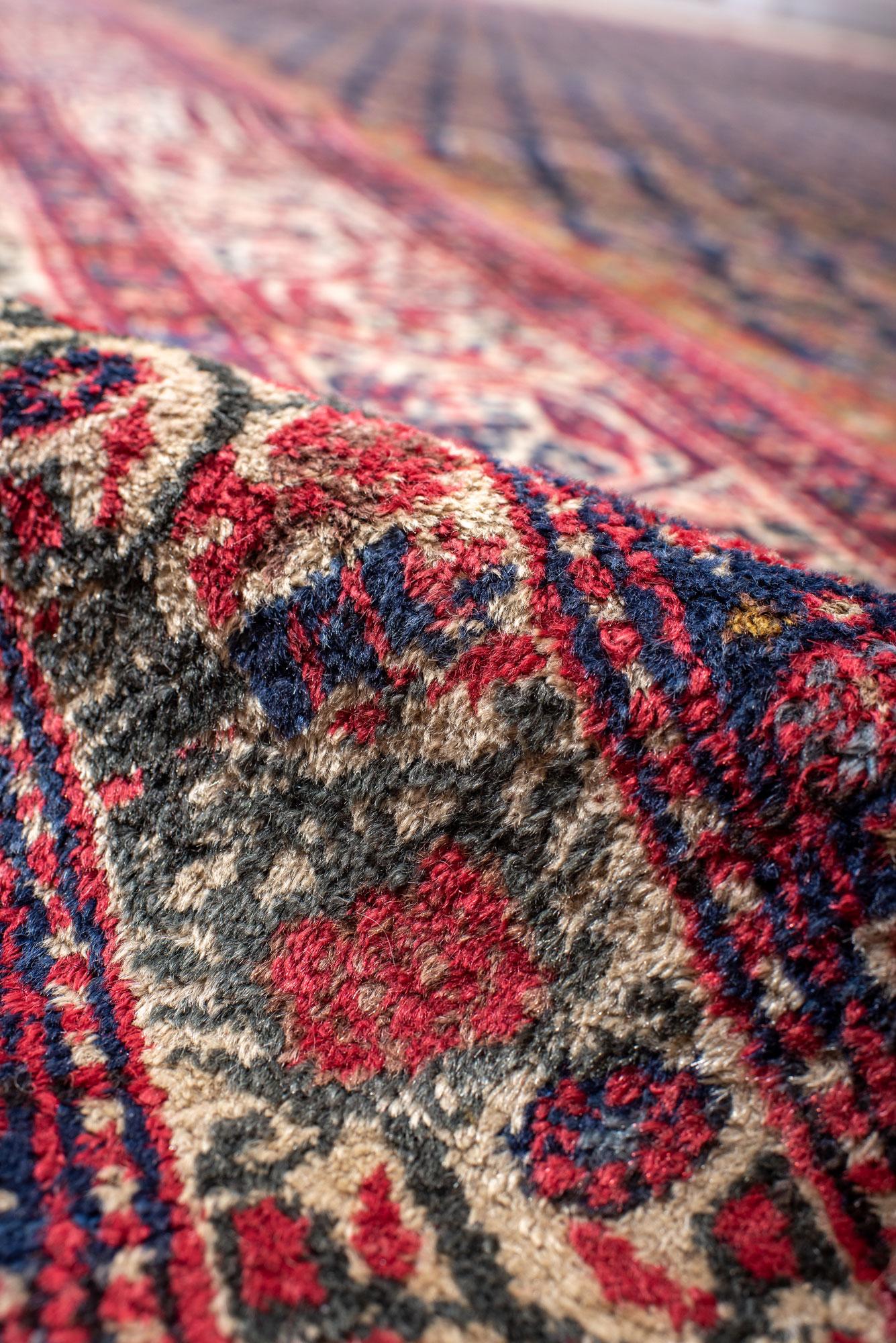 Wool Saraband Carpet with Boteh Pattern For Sale