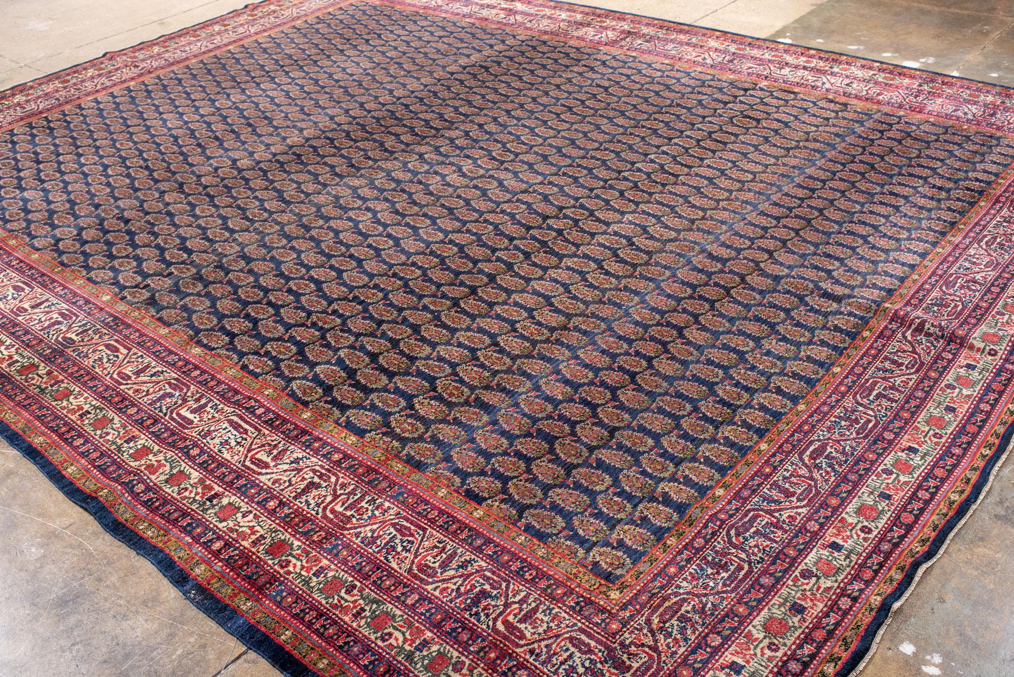 Saraband Carpet with Boteh Pattern For Sale 1