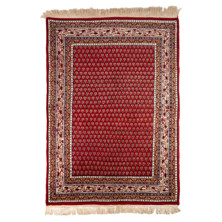 Saraband Rugs Saraband Mir Rug Red and Ivory, C.1980 For Sale at 1stDibs