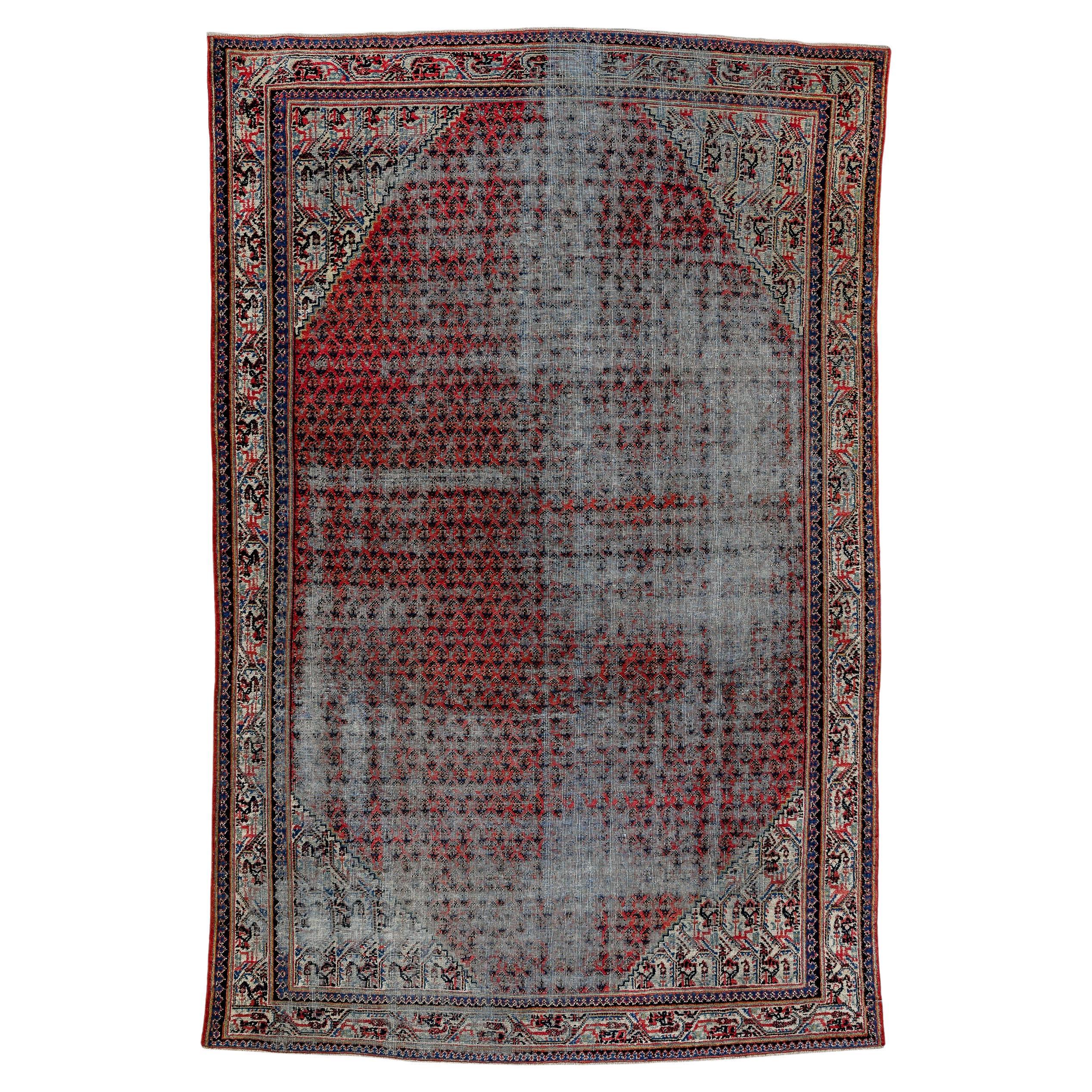 Saraband Rug Mir Field and Corner Motif For Sale