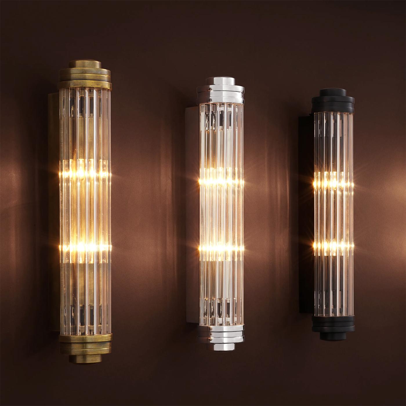 Lampada da parete media in ottone Saragosa in vendita 1