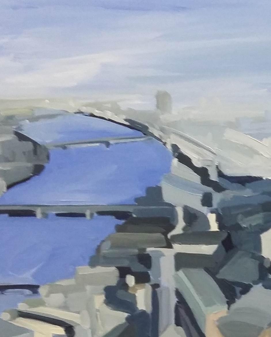 Bank, Poultry Acrylic Painting by Sarah Adams, London Art, Contemporary Painting 2