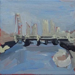 Dinky London City View IV, Original painting, London, Cityscape, Contemporary 