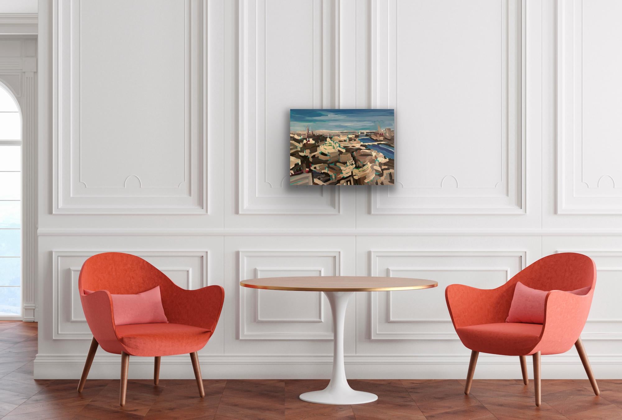 Electric Thames 3.1, dipinto originale, impressionista, Londra in vendita 4