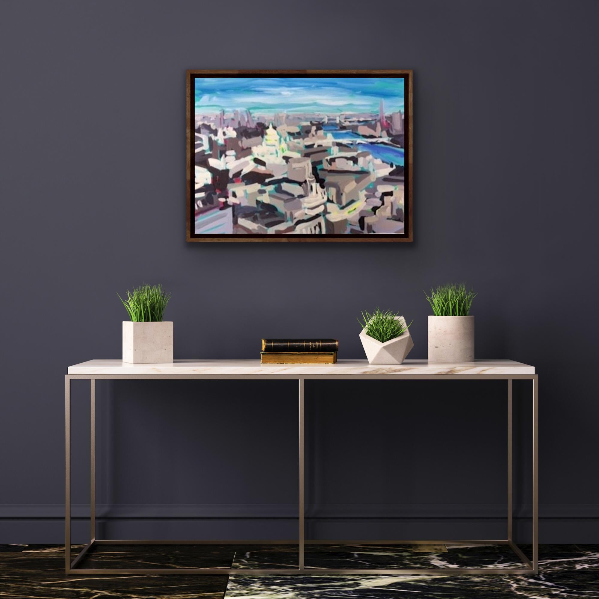 Electric Thames III, Sarah Adams, Landscape art, Cityscape , 2022 For Sale 4