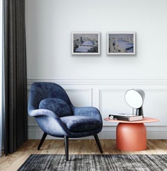 Houses of Parliament and London Eye to Southwark Bridge diptych