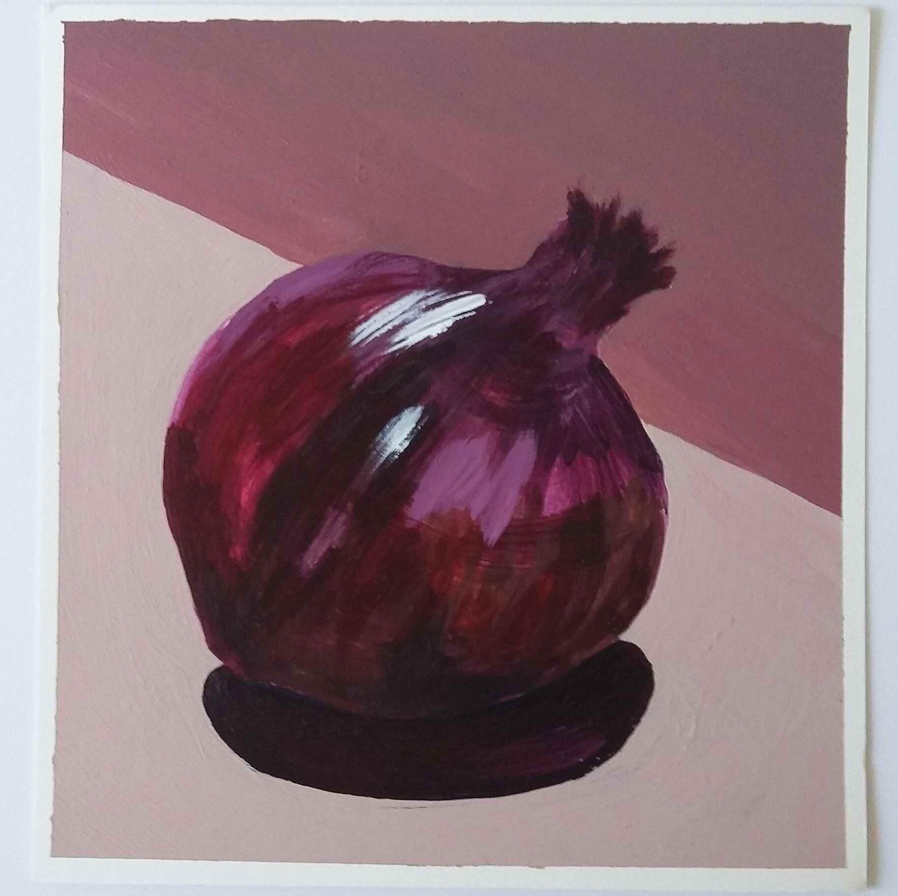 Sarah Adams Still-Life Painting - One Red Onion