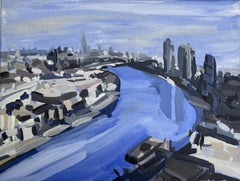 Vista dalla cima della Battersea Power Station. Impressionista. Londra