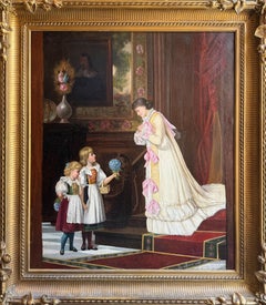 "Interior Scene with Lady and Two Children" Sarah Anne Freeman Clarke