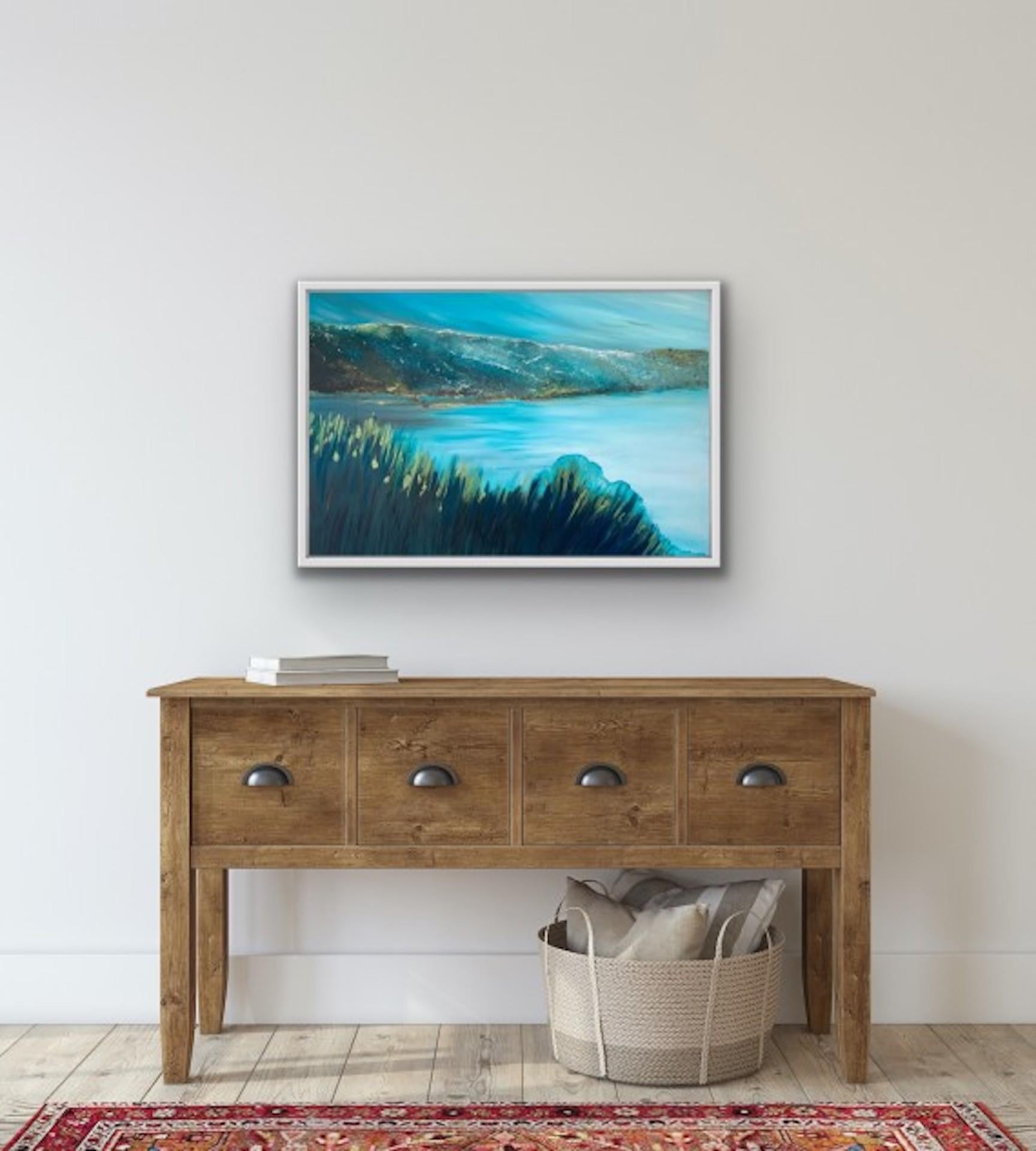 Tranquility, Sarah Berger, Original Coastal Painting, Contemporary Artwork For Sale 2