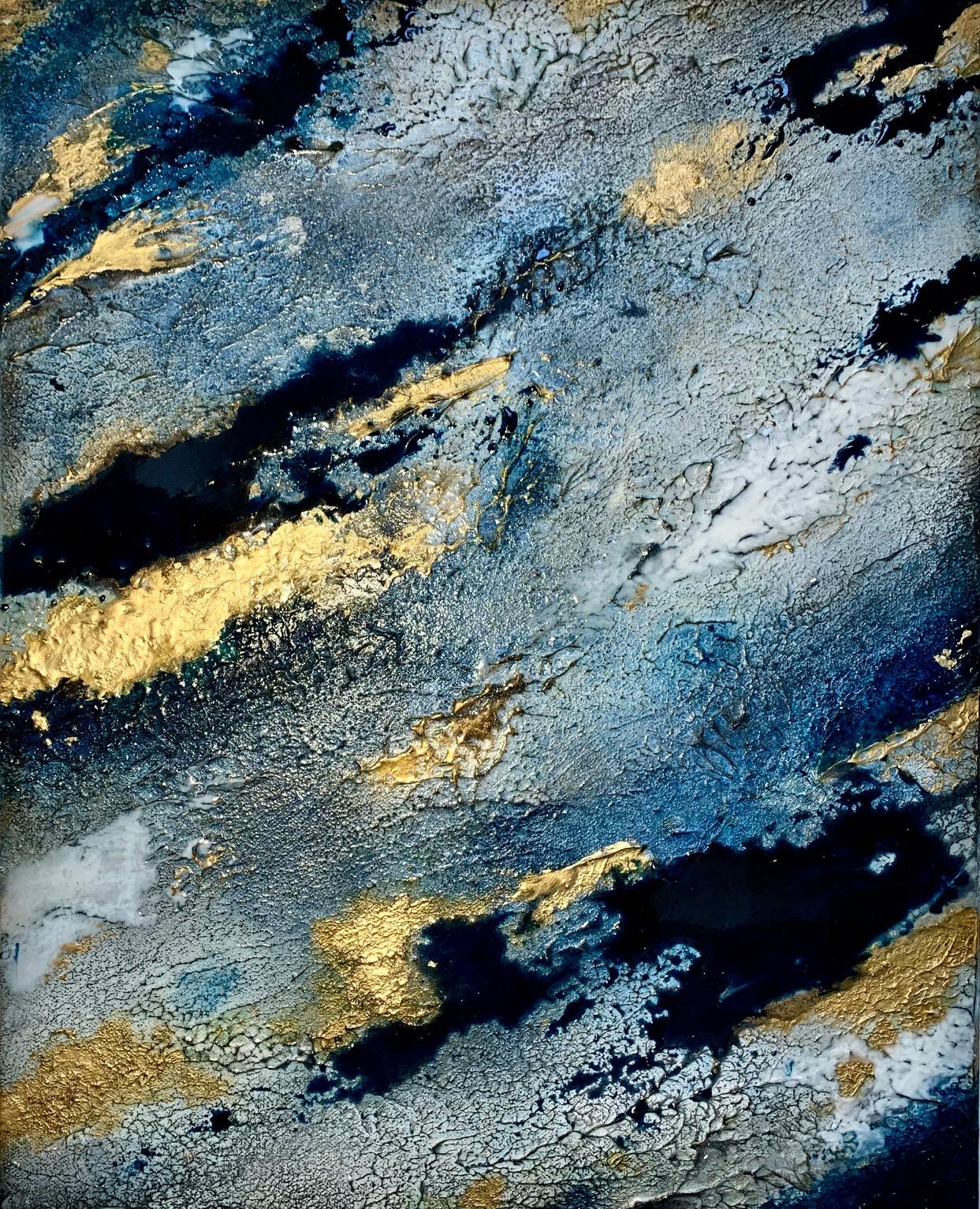 Abstract Painting Sarah Berger - Saphir Midnight Part 3, saphir