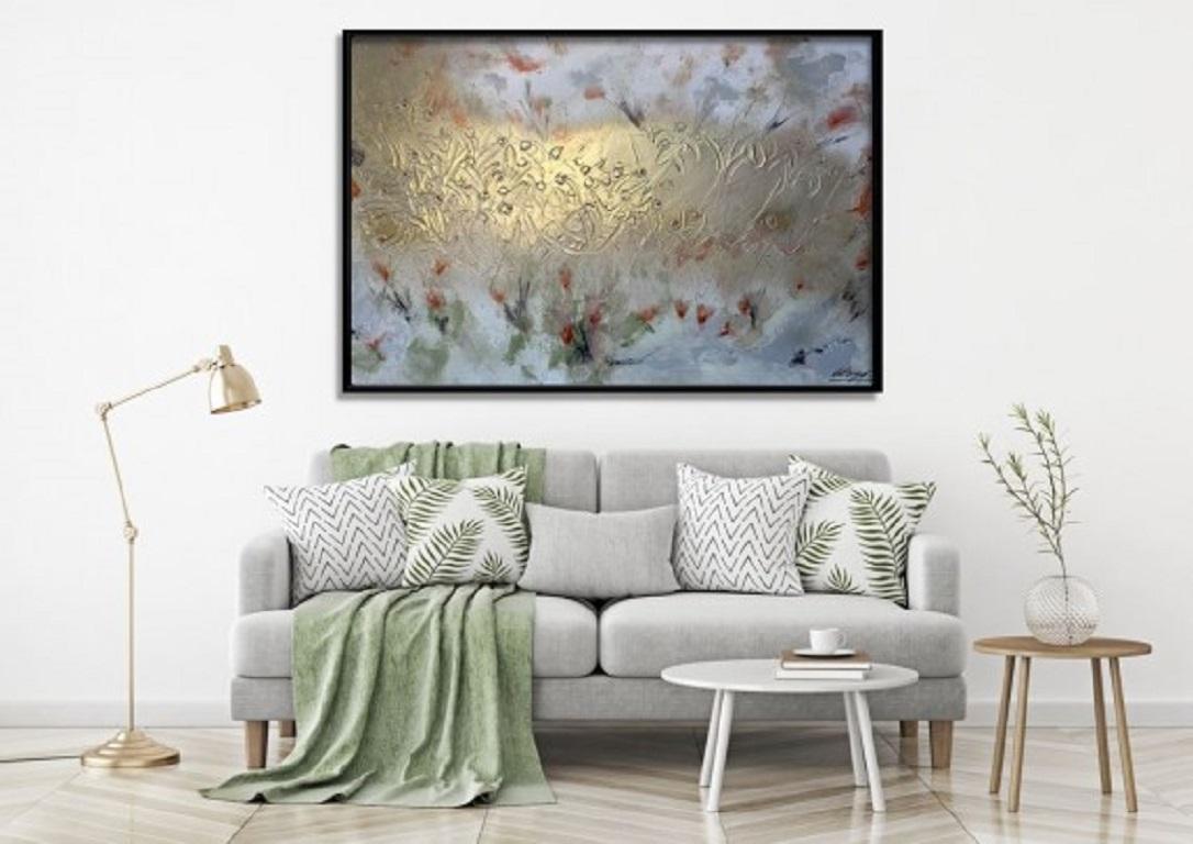 Sarah Berger, Radiance, Original Floral Painting, Contemporary Painting  For Sale 3