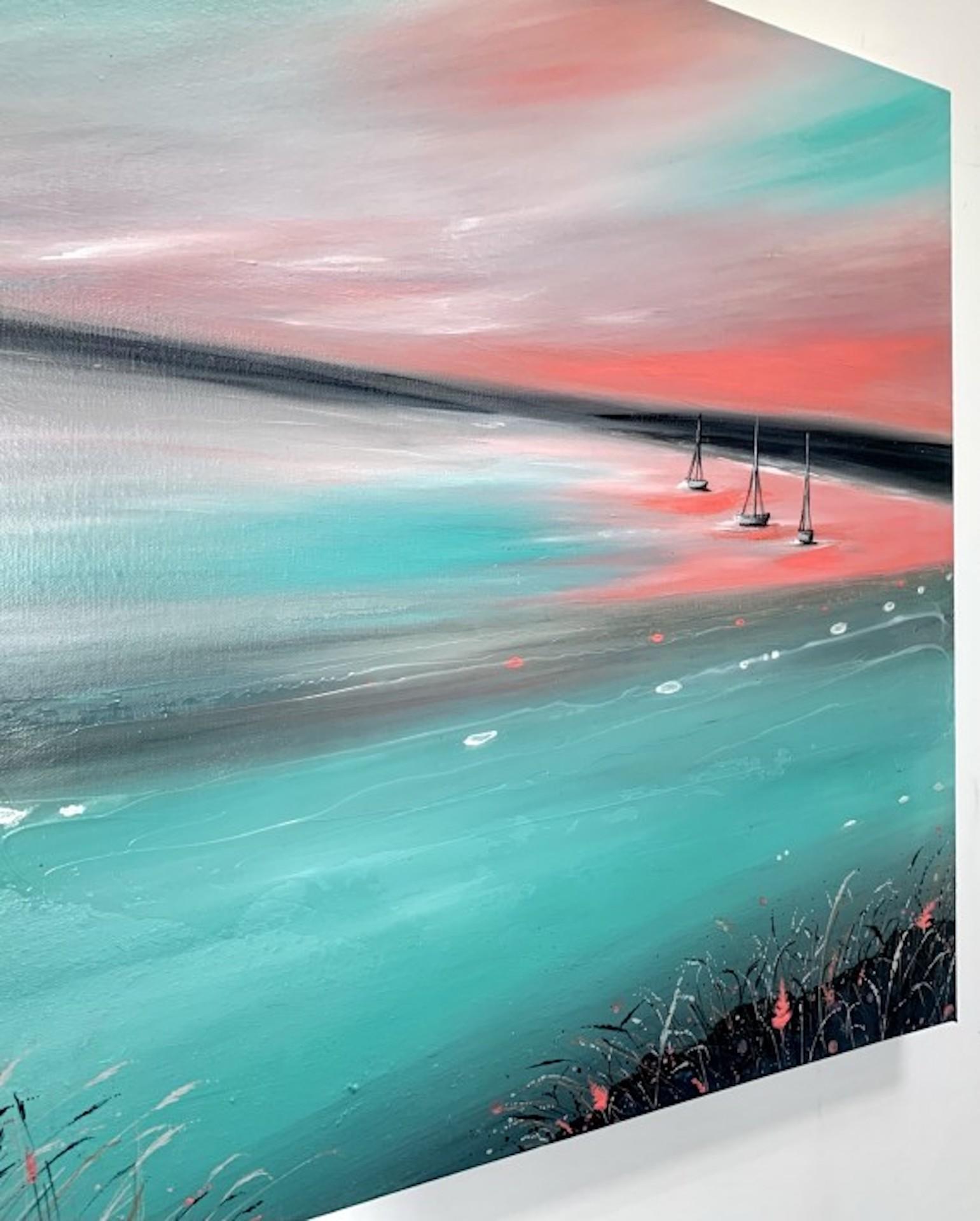 Sarah Berger, Watermelon Margarita Bay, Coastal Art, Art contemporain abordable en vente 3