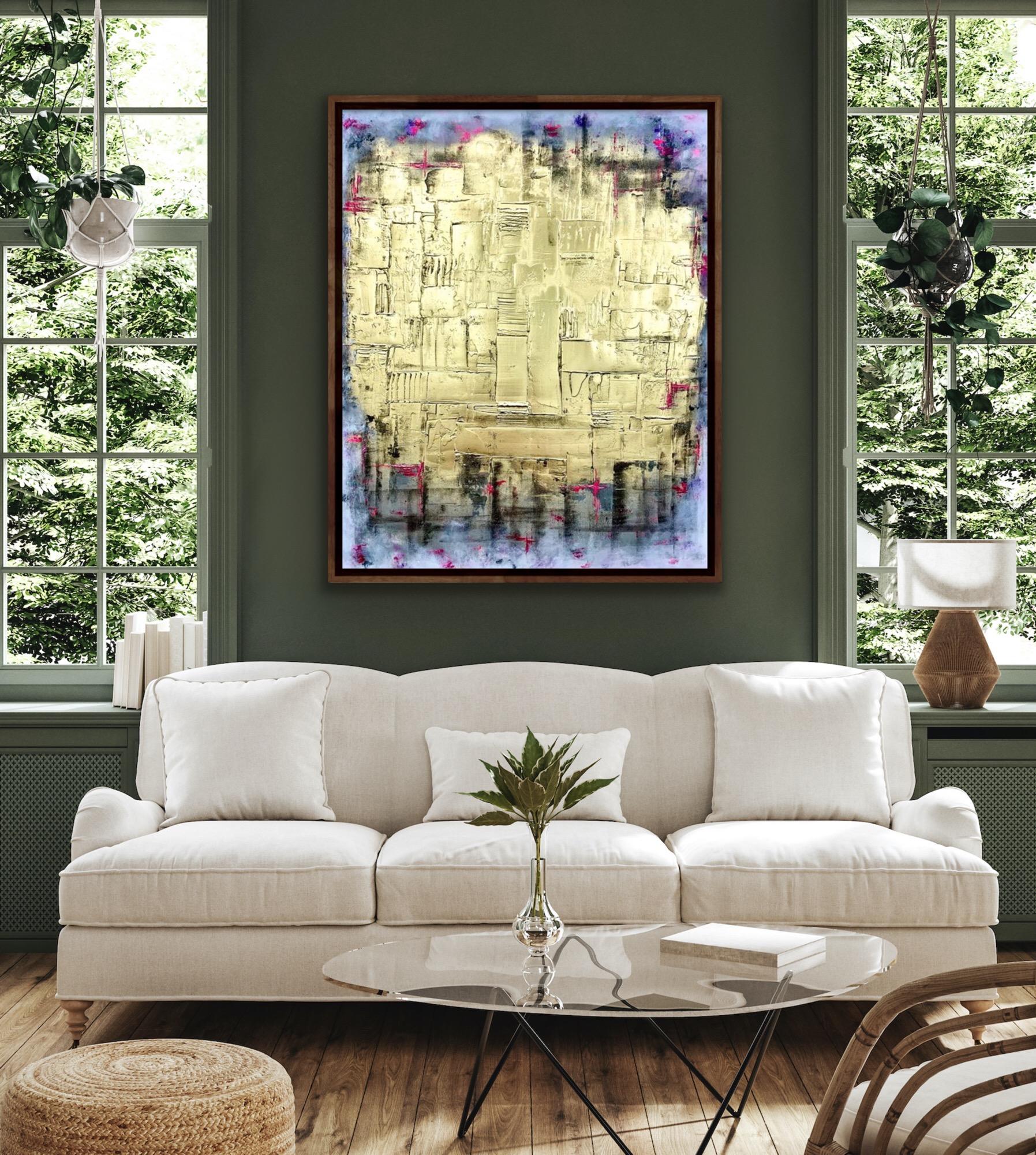 Shifting Light II, Original Abstract Painting, Gold Pink Painting, Interior Art For Sale 5