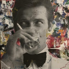 Roger Moore as 007, Techniques mixtes sur toile