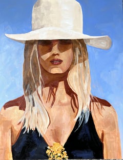 Beach Cowgirl, Painting, Acrylic on Canvas