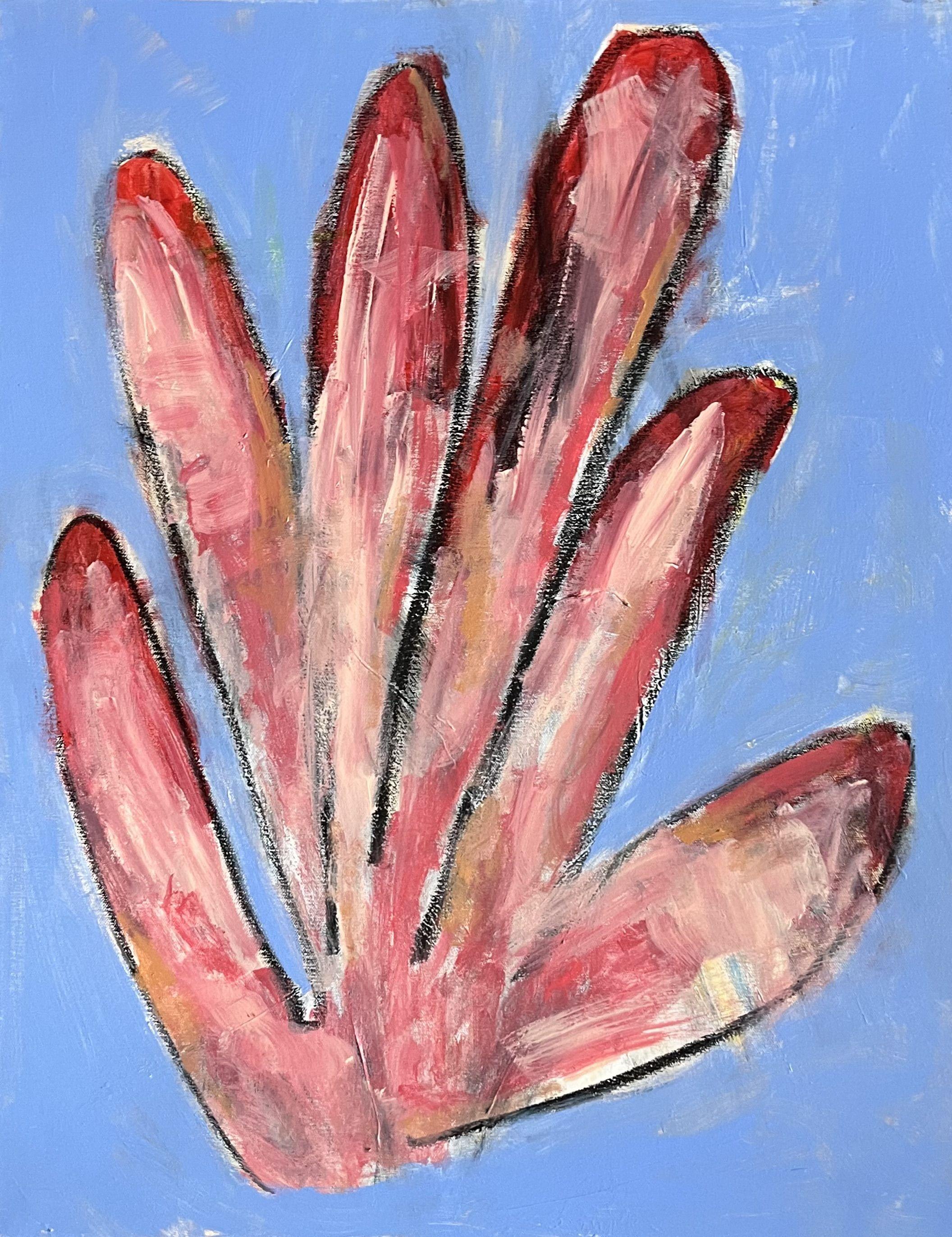 Sarah Boisvert  Abstract Painting - Pink Shell, Painting, Acrylic on Canvas