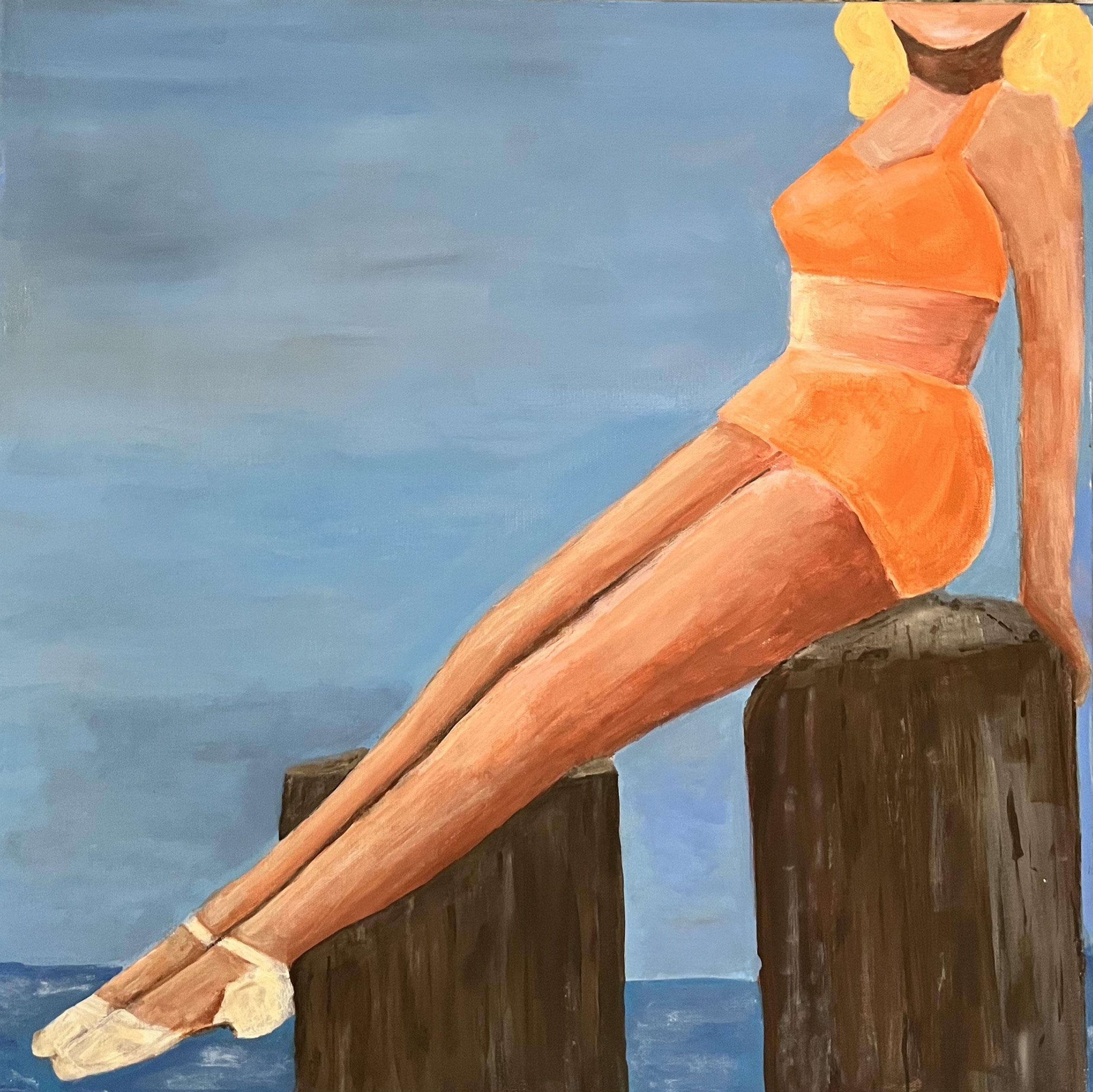 Posing, Gemälde, Acryl auf Leinwand – Painting von Sarah Boisvert 
