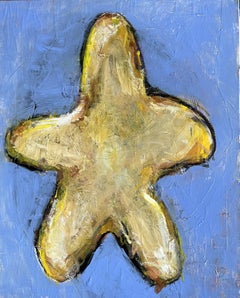 Yellow Starfish, Painting, Acrylic on Canvas